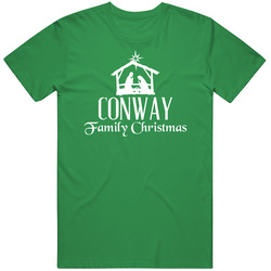 Conway Family Last Name Christmas Nativity Scene Jesus Holiday Gift Classic Cotton T Shirt