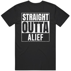 Straight Outta Alief Texas City Grunge Parody Cool Classic Cotton T Shirt
