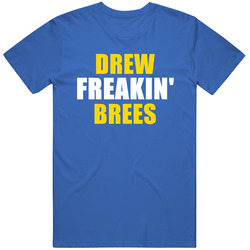 Drew Brees Freakin Football San Diego Sports California Classic Cotton T Shirt