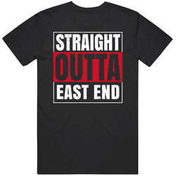 Straight Outta East End England City Grunge Parody Classic Cotton T Shirt