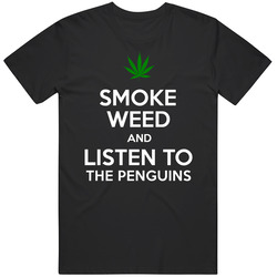 Smoke Weed And Listen To The Penguins Classic Cotton T Shirt