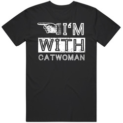 Im With Catwoman Stupid Cool Couple Costume Halloween Classic Cotton T Shirt
