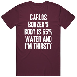Carlos Boozer Body Is Water Thirsty Love Cleveland Basketball Classic Cotton T Shirt
