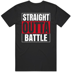 Straight Outta Battle England City Grunge Parody Classic Cotton T Shirt