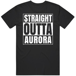 Straight Outta Aurora Maine City Compton Parody Classic Cotton T Shirt