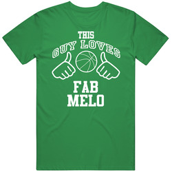 Fab Melo This Guy Loves Heart Boston Basketball Classic Cotton T Shirt
