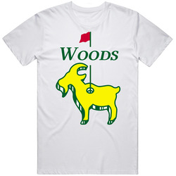 Tiger Woods Goat Masters Champion Golf Classic Cotton T Shirt