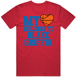 My Heart Belongs To Blake Griffin Los Angeles Basketball Classic Cotton T Shirt