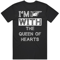 Im With Queen Of Hearts Funny Stupid Couple Costume Halloween Classic Cotton T Shirt