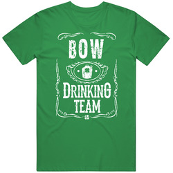 Bow Irish Drinking Team Whiskey Beer Custom Name St Patricks Day Classic Cotton T Shirt