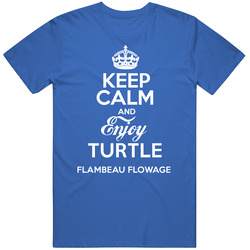 Keep Calm And Enjoy Turtle Flambeau Flowage Wisconsin Parody Classic Cotton T Shirt