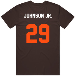 Jersey Back Duke Johnson Jr. Cleveland Football Team Fan For Brown Classic Cotton T Shirt
