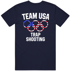 Team Usa Trap Shooting Olympics Event Patriotic Rings Classic Cotton T Shirt