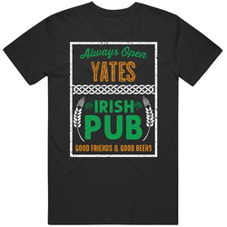 Yates Pub Bar Beer Irish Name St Patricks Day Classic Cotton T Shirt