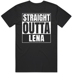 Straight Outta Lena High School Funny Graduation Parody Classic Cotton T Shirt