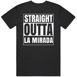 Straight Outta La Mirada California City Compton Parody Grunge Classic Cotton T Shirt