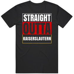 Straight Outta Kaiserslautern German City Germany Grunge Parody Classic Cotton T Shirt