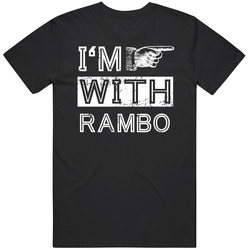 Im With Rambo Funny Stupid Couple Costume Halloween Classic Cotton T Shirt