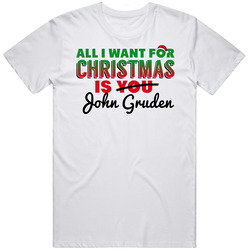 All I Want For Christmas Is John Gruden Washington Hockey Fan Classic Cotton T Shirt