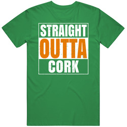 Cork City Town Irish Ireland St Patrick's Day Straight Outta Compton Classic Cotton T Shirt