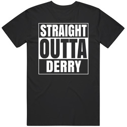 Straight Outta Derry Pennsylvania City Parody Classic Cotton T Shirt
