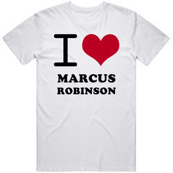 I Heart Marcus Robinson  Love Chicago Football Classic Cotton T Shirt