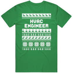 Hvac Engineer Ugly Christmas Sweater Job Work Custom Gift Classic Cotton T Shirt
