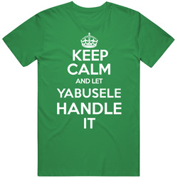 Guerschon Yabusele Keep Calm Let Him Handle It Boston Basketball Team Fan Sports Classic Cotton T Shirt
