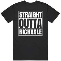 Straight Outta Richvale California City Compton Parody Grunge Classic Cotton T Shirt