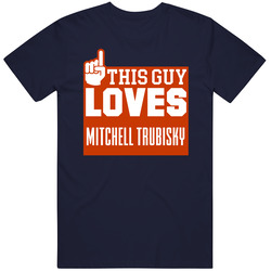 This Guy Loves Mitchell Trubisky Chicago Football Team Fan Classic Cotton T Shirt