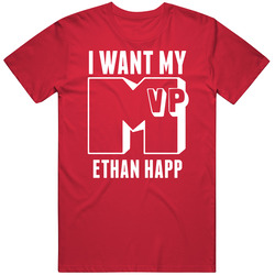 I Want My Mvp Ethan Happ Wisconsin Basketball Athlete Classic Cotton T Shirt