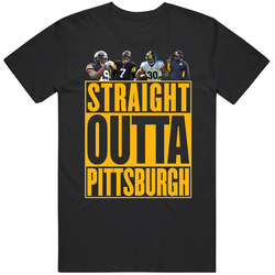 Straight Outta Pittsburgh Coach Players Pittsburgh Football Fan Mens Soft Cotton Tee T Shirt