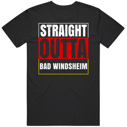 Straight Outta Bad Windsheim German City Germany Grunge Parody Mens Soft Cotton Tee T Shirt