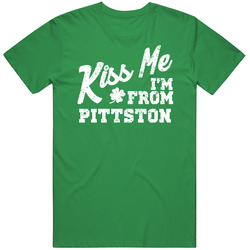 Pittston Pennsylvania Kiss Me I'm From City Irish St Patricks Day Pub Crawl Mens Soft Cotton Tee T Shirt