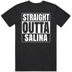 Straight Outta Salina Kansas City Compton Parody Grunge Mens Soft Cotton Tee T Shirt