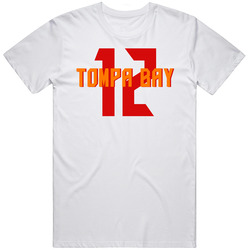 Tompa Bay Tom Brady Quarterback Tampa Bay Football Fan Mens Soft Cotton Tee T Shirt