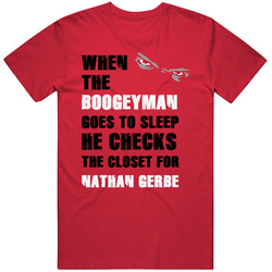Nathan Gerbe Charlotte North Carolina Boogeyman Mens Soft Cotton Tee T Shirt