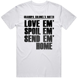 Grandpa Colonel Motto Name Mens Soft Cotton Tee T Shirt