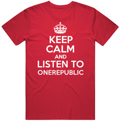 Keep Calm And Listen To Onerepublic Radio Program Mens Soft Cotton Tee T Shirt