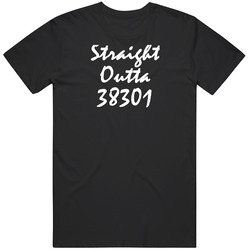 Straight Outta 38301 Jackson Tn Nwa Zip Code Rap Parody Mens Soft Cotton Tee T Shirt