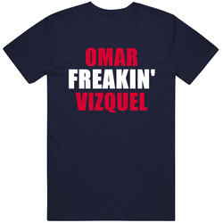 Omar Vizquel Cleveland Baseball Sports Freakin Mens Soft Cotton Tee T Shirt