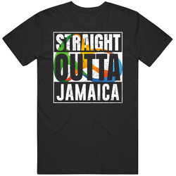 Straight Outta Jamaica Rio 2016 Olympic Country Team Fan Mens Soft Cotton Tee T Shirt