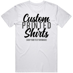 Custom Printed Shirts Mens Soft Cotton Tee T Shirt