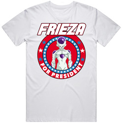 Frieza Dragon Ball Z For President Tv Show Villain Fan Mens Soft Cotton Tee T Shirt