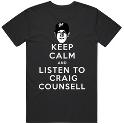 Keep Calm And Listen To Craig Counsell Milwaukee Baseball Mens Soft Cotton Tee T Shirt