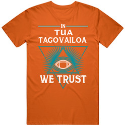 In Tua Tagovailoa Miami Football We Trust Mens Soft Cotton Tee T Shirt