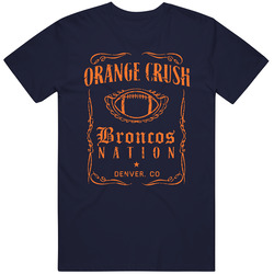 Orange Crush Denver Football Fan Whiskey Label Parody Mens Soft Cotton Tee T Shirt