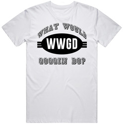 What Would Goggin Do Wwjd Parody Custom Name Mens Soft Cotton Tee T Shirt