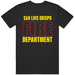 San Luis Obispo Fire Department Personalized City Mens Soft Cotton Tee T Shirt
