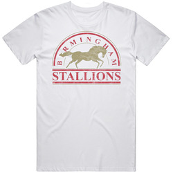 Birmingham Stallions Usfl Defunct Football Team Worn Look Mens Soft Cotton Tee T Shirt